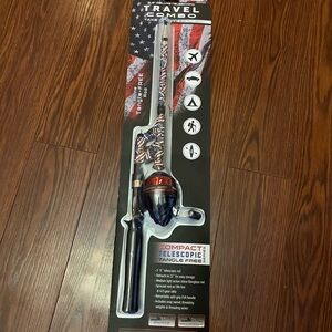 USA red white blue Compact Telescopic travel Fishing Rod